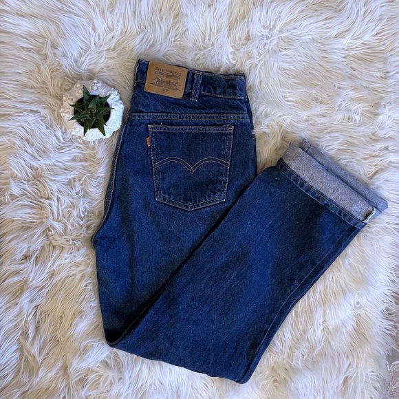🔥Rare🔥 LEVI’S Orange Tab 619 Straight Leg High Rise Dark Wash Jeans 🇨🇦 - Picture 12 of 16
